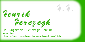 henrik herczegh business card